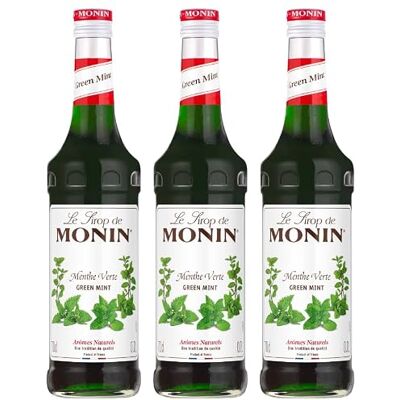 Monin lot de 3 bouteilles Sirop de Menthe Verte Pour Boissons fraîches et Cocktails Arômes Naturels Bouteille en verre 3 * 70 cl - Publicité Monin lot de 3 bouteilles Sirop de Menthe Verte Pour Boissons fraîches et Cocktails Arômes Naturels Bouteille en verre 3 * 70 cl - Publicité