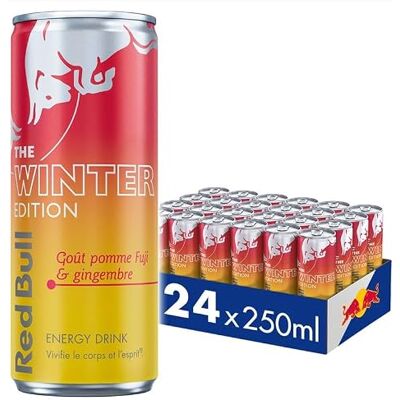 Red Bull , boisson énergisante, The Winter Edition, Goût Pomme Fuji Gingembre, 24x250ml - Publicité Red Bull , boisson énergisante, The Winter Edition, Goût Pomme Fuji Gingembre, 24x250ml - Publicité