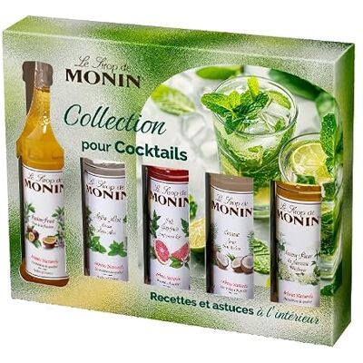 Monin Coffret Pour Cocktails Saveurs Coco/Fleur de Sureau/Mojito/Pamplemousse Rose/Passion Pour Cocktail Avec ou Sans Alcool Arômes Naturels Bouteille en Verre 5 x 5 cl - Publicité Monin Coffret Pour Cocktails Saveurs Coco/Fleur de Sureau/Mojito/Pamplemousse Rose/Passion Pour Cocktail Avec ou Sans Alcool Arômes Naturels Bouteille en Verre 5 x 5 cl - Publicité
