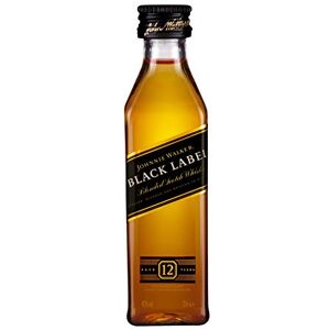 JOHNNIE WALKER Black Label Miniature 12 year old Whisky - Publicité JOHNNIE WALKER Black Label Miniature 12 year old Whisky - Publicité