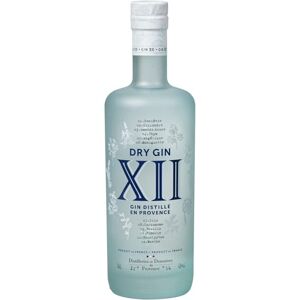 XII DRY GIN Distilleries et Domaines de Provence Distillé artisanalement À base de 12 plantes et épices Produit en France 42° d'alcool 70 cl - Publicité XII DRY GIN Distilleries et Domaines de Provence Distillé artisanalement À base de 12 plantes et épices Produit en France 42° d'alcool 70 cl - Publicité