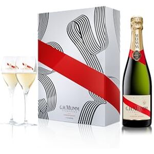 G.H.MUMM MUMM Coffret Champagne Cordon Rouge + 2 flûtes 12,5 % 75 cl - Publicité G.H.MUMM MUMM Coffret Champagne Cordon Rouge + 2 flûtes 12,5 % 75 cl - Publicité