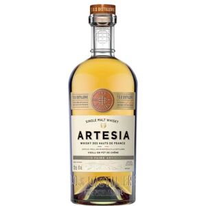 Artesia Classique Single Malt Whisky Origine : Pas-de-Calais/France Notes de fruits blancs et vanille 45% Alcool 70 cl - Publicité Artesia Classique Single Malt Whisky Origine : Pas-de-Calais/France Notes de fruits blancs et vanille 45% Alcool 70 cl - Publicité