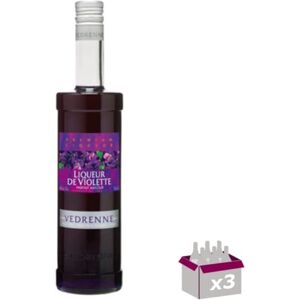Wine And More Lot de 3 Vedrenne Liqueur de violette 18° 70cL - Publicité Wine And More Lot de 3 Vedrenne Liqueur de violette 18° 70cL - Publicité