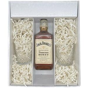 Wine And More Coffret cadeau Blanc Liqueur de Whisky Jack Daniel's Honey 2 Verres à whisky ARCOROC - Publicité Wine And More Coffret cadeau Blanc Liqueur de Whisky Jack Daniel's Honey 2 Verres à whisky ARCOROC - Publicité