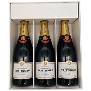 Wine And More Coffret cadeau Blanc Champagne Taittinger 1 Brut 3x75cl - Publicité Wine And More Coffret cadeau Blanc Champagne Taittinger 1 Brut 3x75cl - Publicité