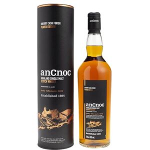 An Cnoc Peated Sherry Single Malt Whisky Origine : Ecosse/Highlands Profil doux et complexe Tourbe délicate Alcool 40% 70cl - Publicité An Cnoc Peated Sherry Single Malt Whisky Origine : Ecosse/Highlands Profil doux et complexe Tourbe délicate Alcool 40% 70cl - Publicité
