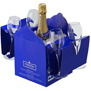 Pommery Champagne Brut Royal Tasting Box 1 Bouteille + 4 Flutes 0.75 L - Publicité Pommery Champagne Brut Royal Tasting Box 1 Bouteille + 4 Flutes 0.75 L - Publicité
