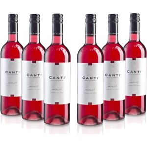 Canti Rosé Merlot Italien Sec, Saveur Douce avec un Goût Fruité Fort, 6x750 ml - Publicité Canti Rosé Merlot Italien Sec, Saveur Douce avec un Goût Fruité Fort, 6x750 ml - Publicité