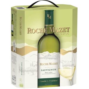 ROCHE MAZET – Vin Blanc Sauvignon (3L) – IGP Pays d’Oc – Bag in Box, Blanc, 3000 milliliters - Publicité ROCHE MAZET – Vin Blanc Sauvignon (3L) – IGP Pays d’Oc – Bag in Box, Blanc, 3000 milliliters - Publicité