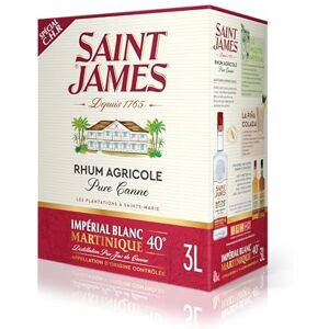 Saint james Rhum Blanc Agricole Pure Canne Bag in Box 3L - Publicité Saint james Rhum Blanc Agricole Pure Canne Bag in Box 3L - Publicité