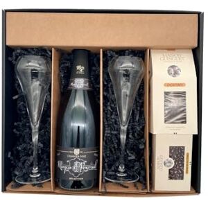 Wine And More Coffret Cadeau noir Champagne Marquis de Pomereuil -1 Brut Cacaotines (1x150g) et Raisins au sauternes (1x100g) MAISON GUINGUET – 2 flûtes CHEF SOMMELIER - Publicité Wine And More Coffret Cadeau noir Champagne Marquis de Pomereuil -1 Brut Cacaotines (1x150g) et Raisins au sauternes (1x100g) MAISON GUINGUET – 2 flûtes CHEF SOMMELIER - Publicité