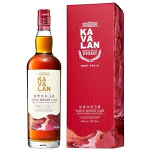 Kavalan Triple Sherry Cask Single Malt Whisky 40% Alcool Origine : Taïwan/Yilan County Notes de Caramel & Fruits Tropicaux A déguster pur 70 cl - Publicité Kavalan Triple Sherry Cask Single Malt Whisky 40% Alcool Origine : Taïwan/Yilan County Notes de Caramel & Fruits Tropicaux A déguster pur 70 cl - Publicité