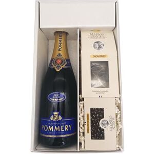 Wine And More Coffret Cadeau blanc Champagne Pommery -1 Brut Cacaotines (1x150g) et Raisins au sauternes (1x100g) MAISON GUINGUET - Publicité Wine And More Coffret Cadeau blanc Champagne Pommery -1 Brut Cacaotines (1x150g) et Raisins au sauternes (1x100g) MAISON GUINGUET - Publicité