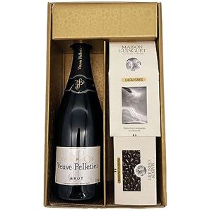 Wine And More Coffret Cadeau Or Champagne Veuve Pelletier -Brut 1 Brut Cacaotines (1x150g) et Raisins au sauternes (1x100g) MAISON GUINGUET - Publicité Wine And More Coffret Cadeau Or Champagne Veuve Pelletier -Brut 1 Brut Cacaotines (1x150g) et Raisins au sauternes (1x100g) MAISON GUINGUET - Publicité