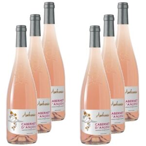 Les Caves de la Loire Lot 6x Vin rosé Ambroisie Cabernet d'Anjou AOC Loire Bouteille 750ml - Publicité Les Caves de la Loire Lot 6x Vin rosé Ambroisie Cabernet d'Anjou AOC Loire Bouteille 750ml - Publicité