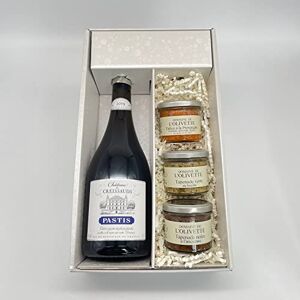 Wine And More Coffret Maison Ferroni Pastis Millésimé 2019 + 3 tapenades(3x100g) - Publicité Wine And More Coffret Maison Ferroni Pastis Millésimé 2019 + 3 tapenades(3x100g) - Publicité