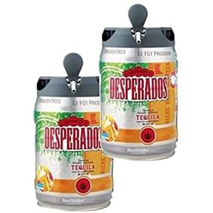 Desperados Les5CAVES Packs 2 fûts Fût de bière Blonde Téquila Compatible Beertender 2 x 5 L Lot de 2 CompatIble Beertender 5L Lot de 2 - Publicité Desperados Les5CAVES Packs 2 fûts Fût de bière Blonde Téquila Compatible Beertender 2 x 5 L Lot de 2 CompatIble Beertender 5L Lot de 2 - Publicité