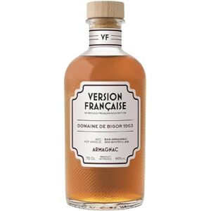 Version Française DOMAINE DE BIGOR 1963 Armagnac 46% Alcool Notes de Citron & Fruits Confits 70 cl - Publicité Version Française DOMAINE DE BIGOR 1963 Armagnac 46% Alcool Notes de Citron & Fruits Confits 70 cl - Publicité