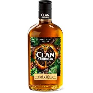 Clan Caribbean Spiced Rhum épicé 35%, 70cl - Publicité Clan Caribbean Spiced Rhum épicé 35%, 70cl - Publicité