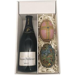 Wine And More Coffret cadeau blanc Champagne Veuve Pelletier Brut 1 Brut 2 Oeufs de Fabergé (motif aléatoire) LE PETIT DUC - Publicité Wine And More Coffret cadeau blanc Champagne Veuve Pelletier Brut 1 Brut 2 Oeufs de Fabergé (motif aléatoire) LE PETIT DUC - Publicité