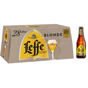 Leffe Blonde Bière Pack 28 Bouteilles 25cl - Publicité Leffe Blonde Bière Pack 28 Bouteilles 25cl - Publicité