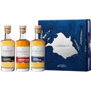 ARMORIK Coffret Coeur de Gamme 3 x 20 cl Single Malt Whisky BIO Alcool 46% Coffret découverte A déguster pur 3x20cl - Publicité ARMORIK Coffret Coeur de Gamme 3 x 20 cl Single Malt Whisky BIO Alcool 46% Coffret découverte A déguster pur 3x20cl - Publicité
