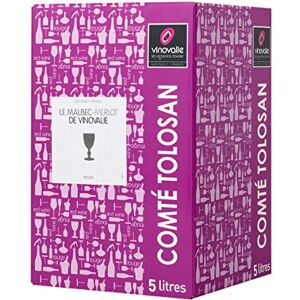 Vinovalie BIB Vin Rouge Merlot-Malbec 5 litres IGP Comté Tolosan - Publicité Vinovalie BIB Vin Rouge Merlot-Malbec 5 litres IGP Comté Tolosan - Publicité