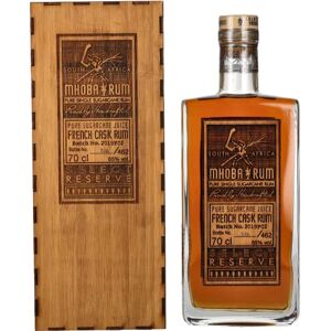 MHOBA Rum MHOBA Select Reserve French Cask Rhum 65% Alcool Origine : Afrique du Sud Bouteille 70 cl - Publicité MHOBA Rum MHOBA Select Reserve French Cask Rhum 65% Alcool Origine : Afrique du Sud Bouteille 70 cl - Publicité