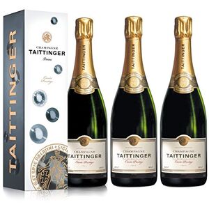 VINADDICT Lot de 3 Champagnes Taittinger Brut Cuvée Prestige 75cl avec étuis. Publicité VINADDICT Lot de 3 Champagnes Taittinger Brut Cuvée Prestige 75cl avec étuis. Publicité