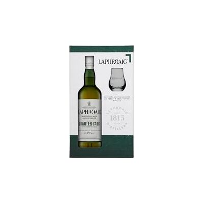 Laphroaig Quarter Cask Islay Single Malt Scotch, coffret avec 2 verres, Whisky Écossais 48% 70cl - Publicité Laphroaig Quarter Cask Islay Single Malt Scotch, coffret avec 2 verres, Whisky Écossais 48% 70cl - Publicité