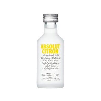 Absolut Citron Vodka 5cl Miniature - Publicité Absolut Citron Vodka 5cl Miniature - Publicité