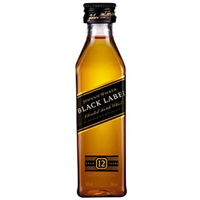 JOHNNIE WALKER Black Label Miniature 12 year old Whisky - Publicité JOHNNIE WALKER Black Label Miniature 12 year old Whisky - Publicité