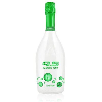 ASTORIA 9.5 Cold Wine Alcohol Free ZEROTONDO vin pétillant Vin mousseux italien sans alcool (1 bouteille 75 cl.) - Publicité ASTORIA 9.5 Cold Wine Alcohol Free ZEROTONDO vin pétillant Vin mousseux italien sans alcool (1 bouteille 75 cl.) - Publicité