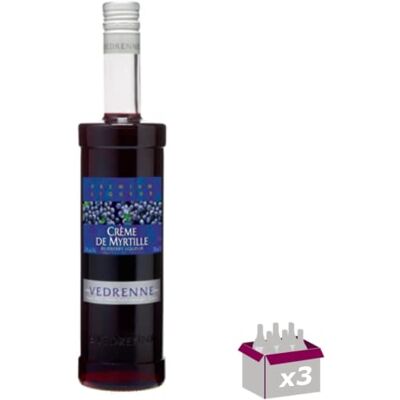 Wine And More Lot de 3 Vedrenne Crème de myrtille 15° 70cL - Publicité Wine And More Lot de 3 Vedrenne Crème de myrtille 15° 70cL - Publicité