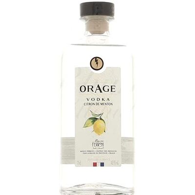 Ferroni Orage Vodka Citron De Menton 42° - Publicité Ferroni Orage Vodka Citron De Menton 42° - Publicité