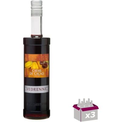 Wine And More Lot de 3 Vedrenne Crème de cacao brun 25° 70cL - Publicité Wine And More Lot de 3 Vedrenne Crème de cacao brun 25° 70cL - Publicité
