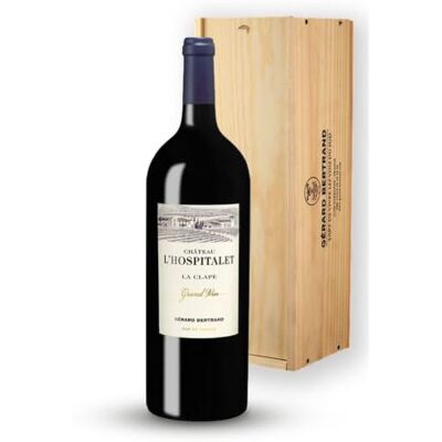 GÉRARD BERTRAND Château L'Hospitalet Grand Vin Rouge 2020 Magum (1,5L) avec coffret bois - Publicité GÉRARD BERTRAND Château L'Hospitalet Grand Vin Rouge 2020 Magum (1,5L) avec coffret bois - Publicité