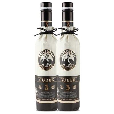 Beylerbeyi Göbek Raki 2 x 35cl Eau de Vie Turque Aromatisée à l'Anis 100% Raisins Frais Sans Sucres Ajoutés Triple Distillation Volume d'Alcool 45% - Publicité Beylerbeyi Göbek Raki 2 x 35cl Eau de Vie Turque Aromatisée à l'Anis 100% Raisins Frais Sans Sucres Ajoutés Triple Distillation Volume d'Alcool 45% - Publicité