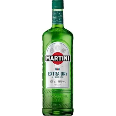 Martini Extra Dry Apéritif Vermouth Blanc, 18% vol., 100cl / 1L, Vermouth Italien Brillant Infusé avec des plantes botaniques sélectionnées à la main - Publicité Martini Extra Dry Apéritif Vermouth Blanc, 18% vol., 100cl / 1L, Vermouth Italien Brillant Infusé avec des plantes botaniques sélectionnées à la main - Publicité
