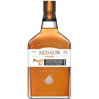 Neisson Profil 62 Rhum Agricole Origine : Martinique Alcool 49,2% Notes de Gentiane & Vanille 70cl - Publicité Neisson Profil 62 Rhum Agricole Origine : Martinique Alcool 49,2% Notes de Gentiane & Vanille 70cl - Publicité