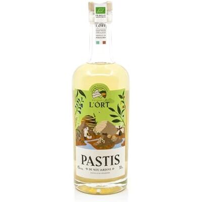 Cellier du Périgord Pastis de Nos Jardins Distillerie de L'Ort 45% 70 cl BIO - Publicité Cellier du Périgord Pastis de Nos Jardins Distillerie de L'Ort 45% 70 cl BIO - Publicité