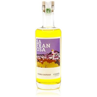 Cellier du Périgord Vodka Safranosa Distillerie Crusòl 42° BIO 50cl - Publicité Cellier du Périgord Vodka Safranosa Distillerie Crusòl 42° BIO 50cl - Publicité
