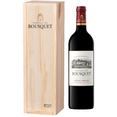 Castel Chateaux Grands Crus Coffret Cadeau Caisse Bois Château du Bousquet AOP Côtes de Bourg Grand Vin de Bordeaux Vin Rouge 75cl - Publicité Castel Chateaux Grands Crus Coffret Cadeau Caisse Bois Château du Bousquet AOP Côtes de Bourg Grand Vin de Bordeaux Vin Rouge 75cl - Publicité
