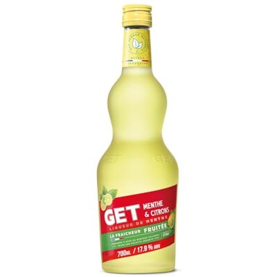 GET Liqueur Menthe & Citrons, 17,9% vol., 70cl / 700ml, la fraîcheur fruitée - Publicité GET Liqueur Menthe & Citrons, 17,9% vol., 70cl / 700ml, la fraîcheur fruitée - Publicité