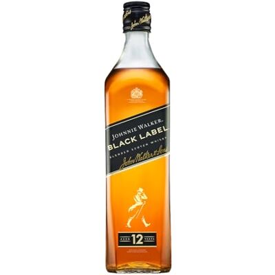 JOHNNIE WALKER BLACK LABEL 12 Years Old Blended Scotch Whisky 40% Vol. 1l in Giftbox - Publicité JOHNNIE WALKER BLACK LABEL 12 Years Old Blended Scotch Whisky 40% Vol. 1l in Giftbox - Publicité