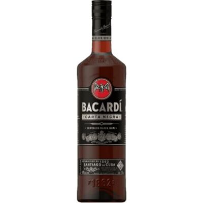 BACARDÍ Bacardi Carta Negra Fonce Rhum 1 L - Publicité BACARDÍ Bacardi Carta Negra Fonce Rhum 1 L - Publicité