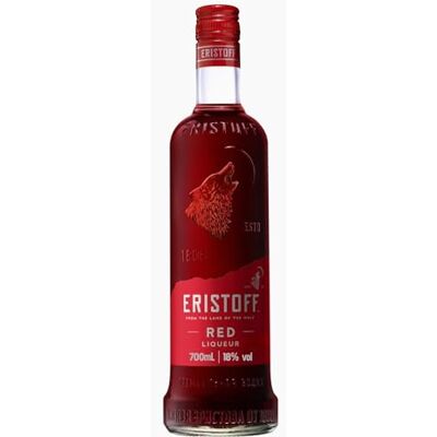 Eristoff Liqueur de Vodka Red, 18 % Vol, 70cL / 700mL, Spirit Vodka aux Arômes de Baie de Prunelle - Publicité Eristoff Liqueur de Vodka Red, 18 % Vol, 70cL / 700mL, Spirit Vodka aux Arômes de Baie de Prunelle - Publicité