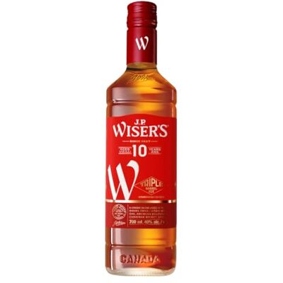 J.P. Wiser's 10 Ans Old Triple Barrel Whisky Canadien 70 cl - Publicité J.P. Wiser's 10 Ans Old Triple Barrel Whisky Canadien 70 cl - Publicité