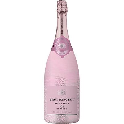 Brut Dargent Ice Pinot Noir Vin Effervescent Rosé Demi-Sec Magnum Méthode Traditionnelle (1 x 1,5 L) - Publicité Brut Dargent Ice Pinot Noir Vin Effervescent Rosé Demi-Sec Magnum Méthode Traditionnelle (1 x 1,5 L) - Publicité
